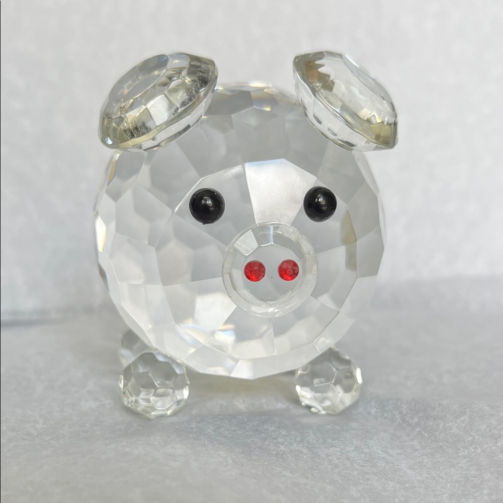 Clear Crystal Pig Figurine